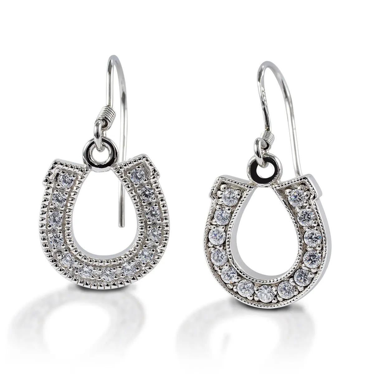 Kelly Herd Earrings Dangle Horseshoe - Sterling Silver 1
