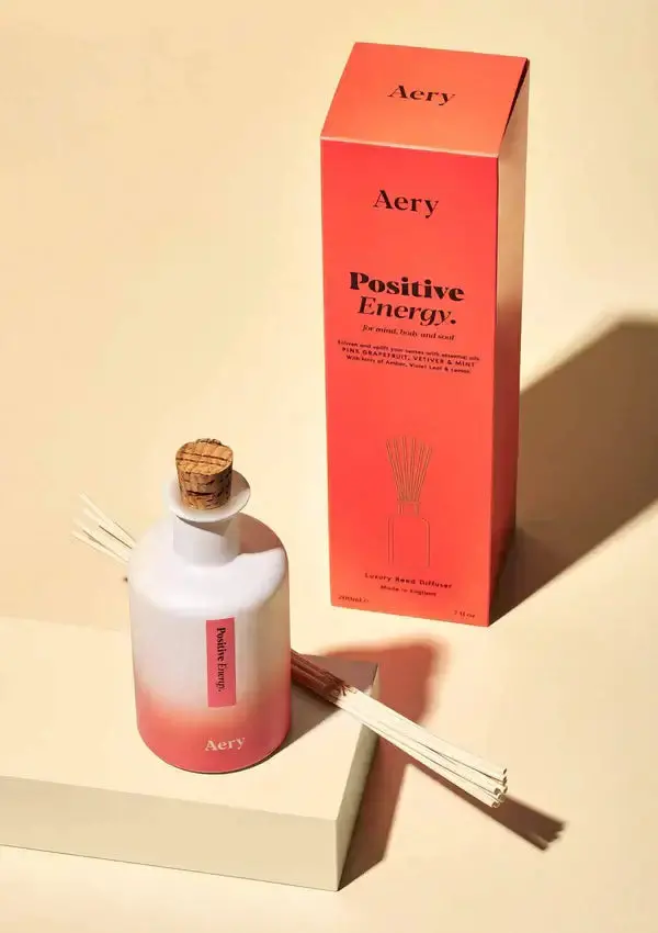 Positive Energy Reed Diffuser - Pink Grapefruit Vetiver And Mint - Aery Living 1