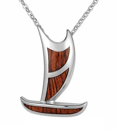 Koa Canoe Pendant Ss 1