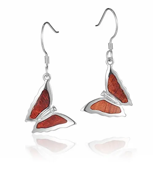 Koa Butterfly Earrings Ss 1
