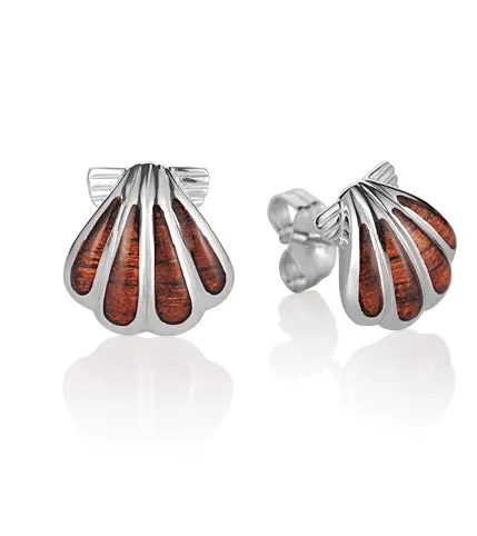Koa Sunrise Shell Earrings Ss 1
