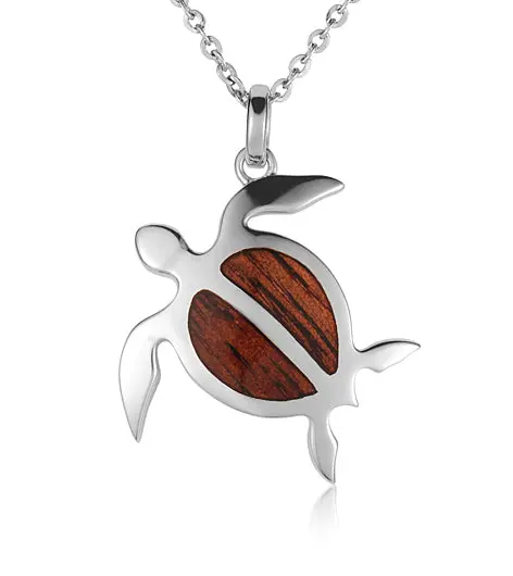 Koa Honu Pendant Ss 1