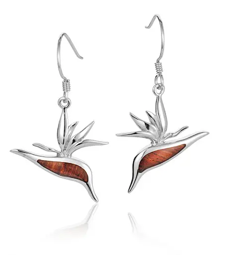 Koa Bird Of Paradise Earrings Ss 1