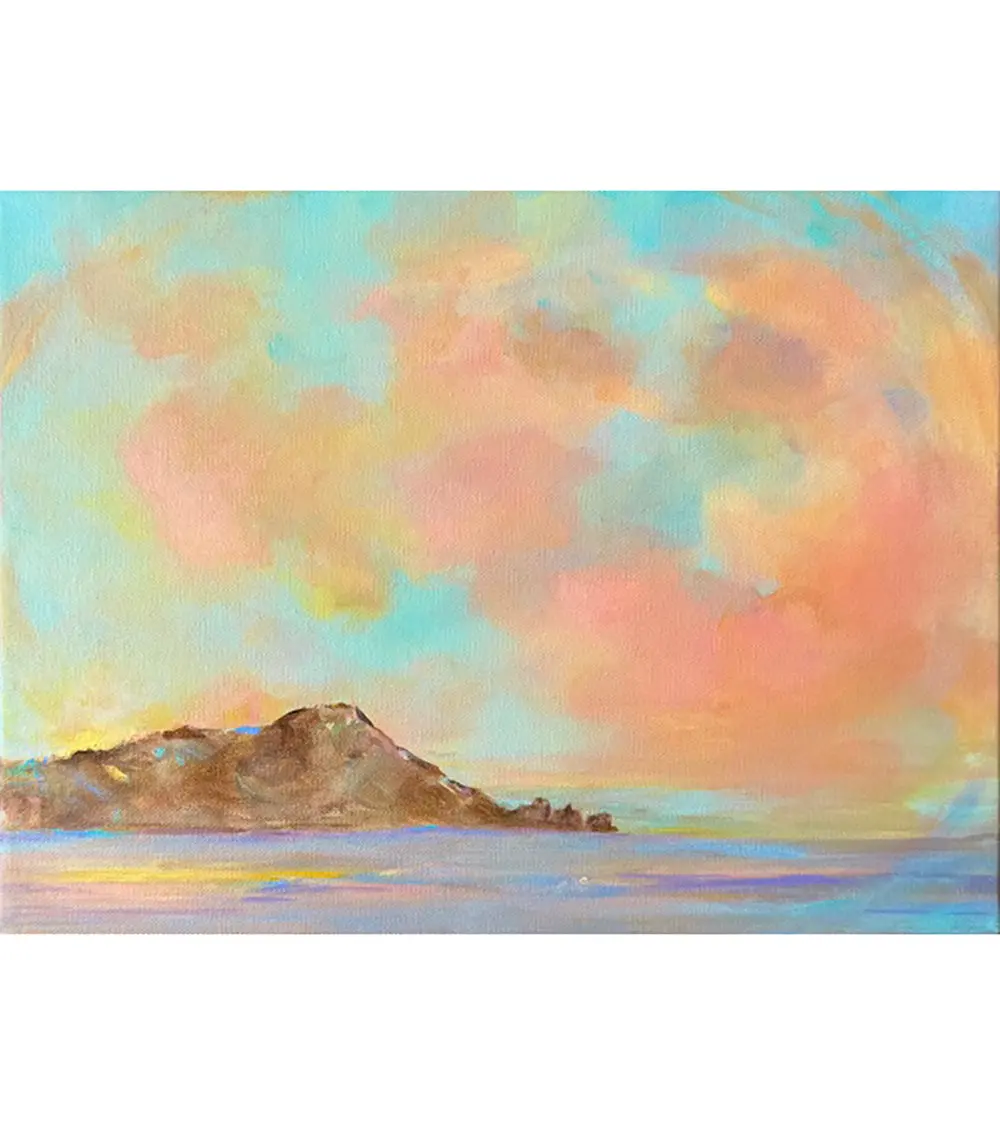 Aloha Kakahiaka Waikiki 12" X 16" By Sibet Alspaugh 1