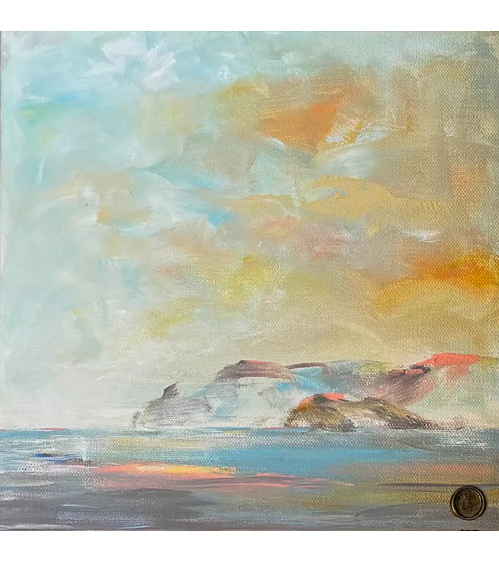 Good Morning (Aloha Kakahiaka) Whales Ii 10” X 10” By Sibet Alspaugh 1