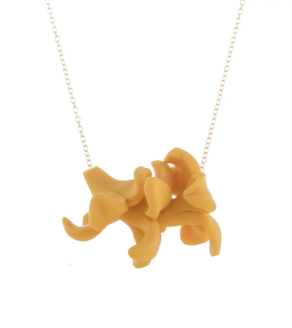 Floating Yellow Puakenikeni Necklace 1