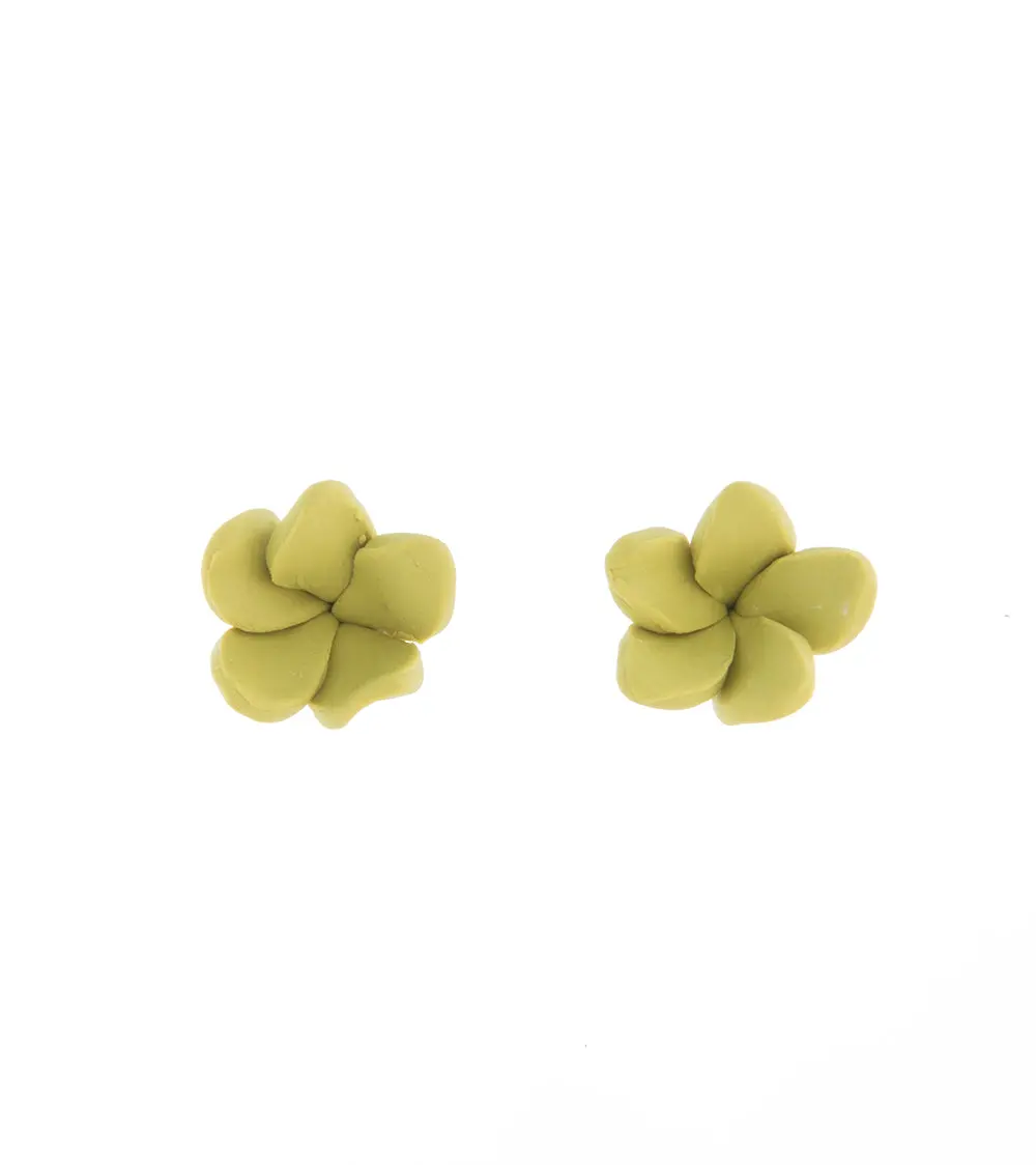 Green Pakalana Stud Earrings 1
