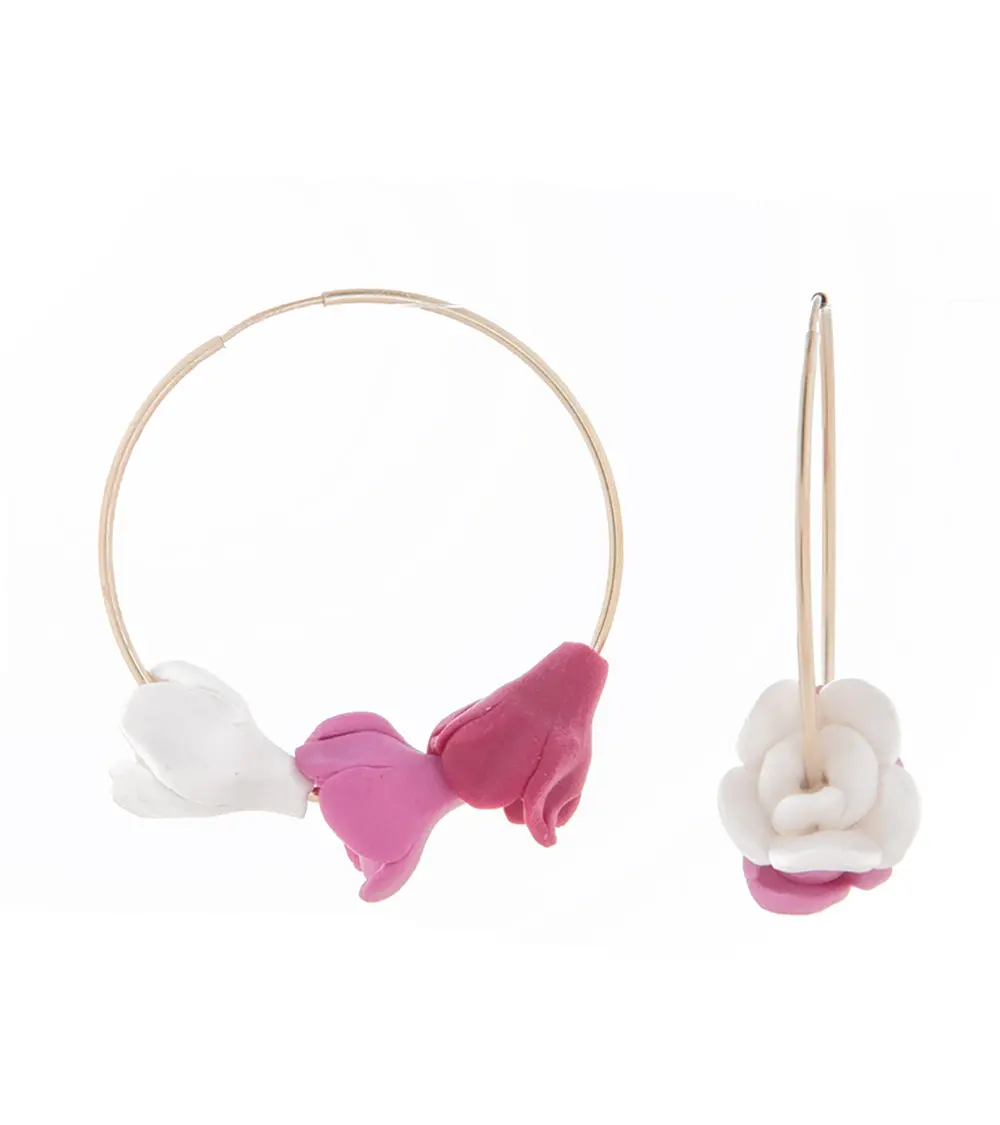 Medium Hoop Lokelani Mix Earrings 1