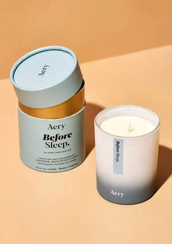 Before Sleep Scented Candle - Lavender Eucalyptus And Cedar - Aery Living 1