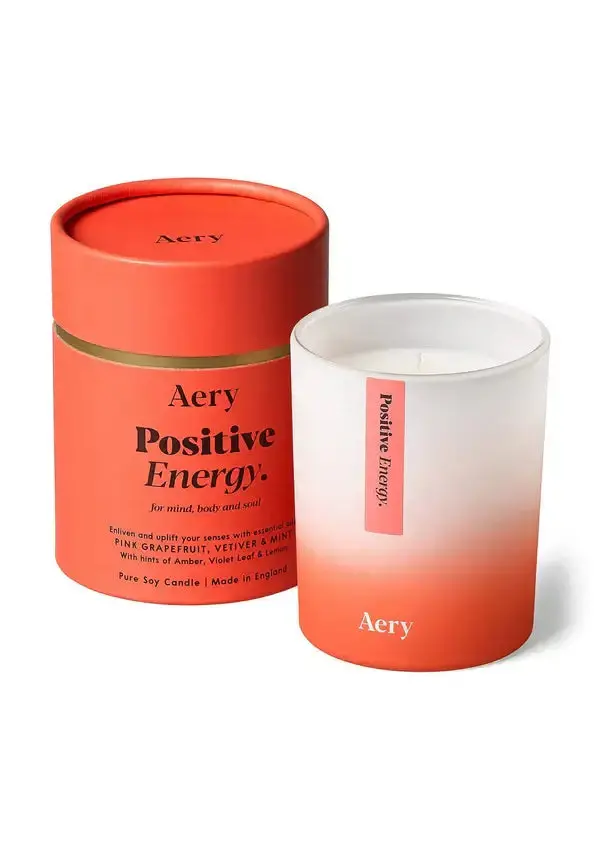 Positive Energy Scented Candle - Pink Grapefruit Vetiver And Mint - Aery Living 2
