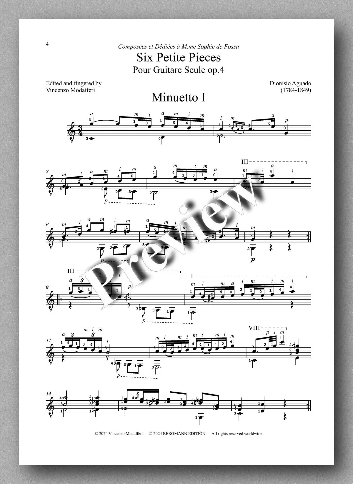 Aguado-Modafferi, Six Petite Pieces, Op.4 2
