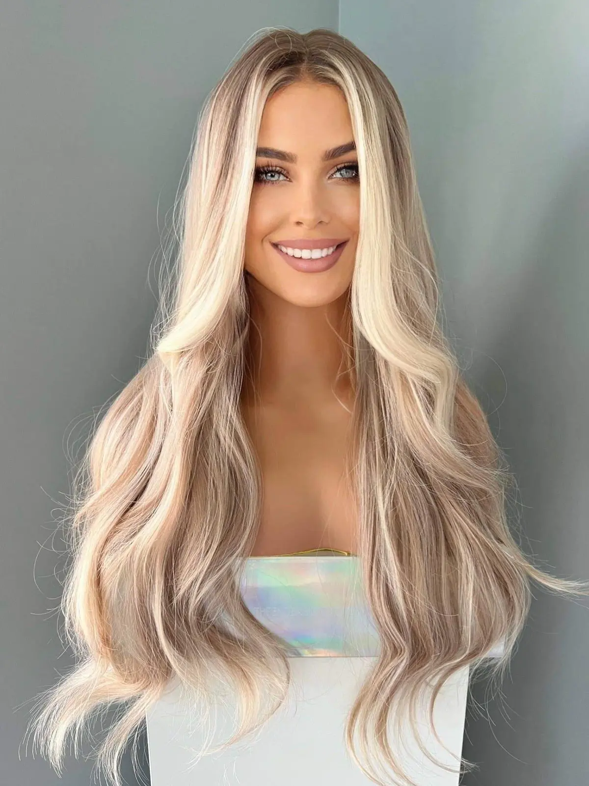 Alexandra Long Layered Blonde Wig 1