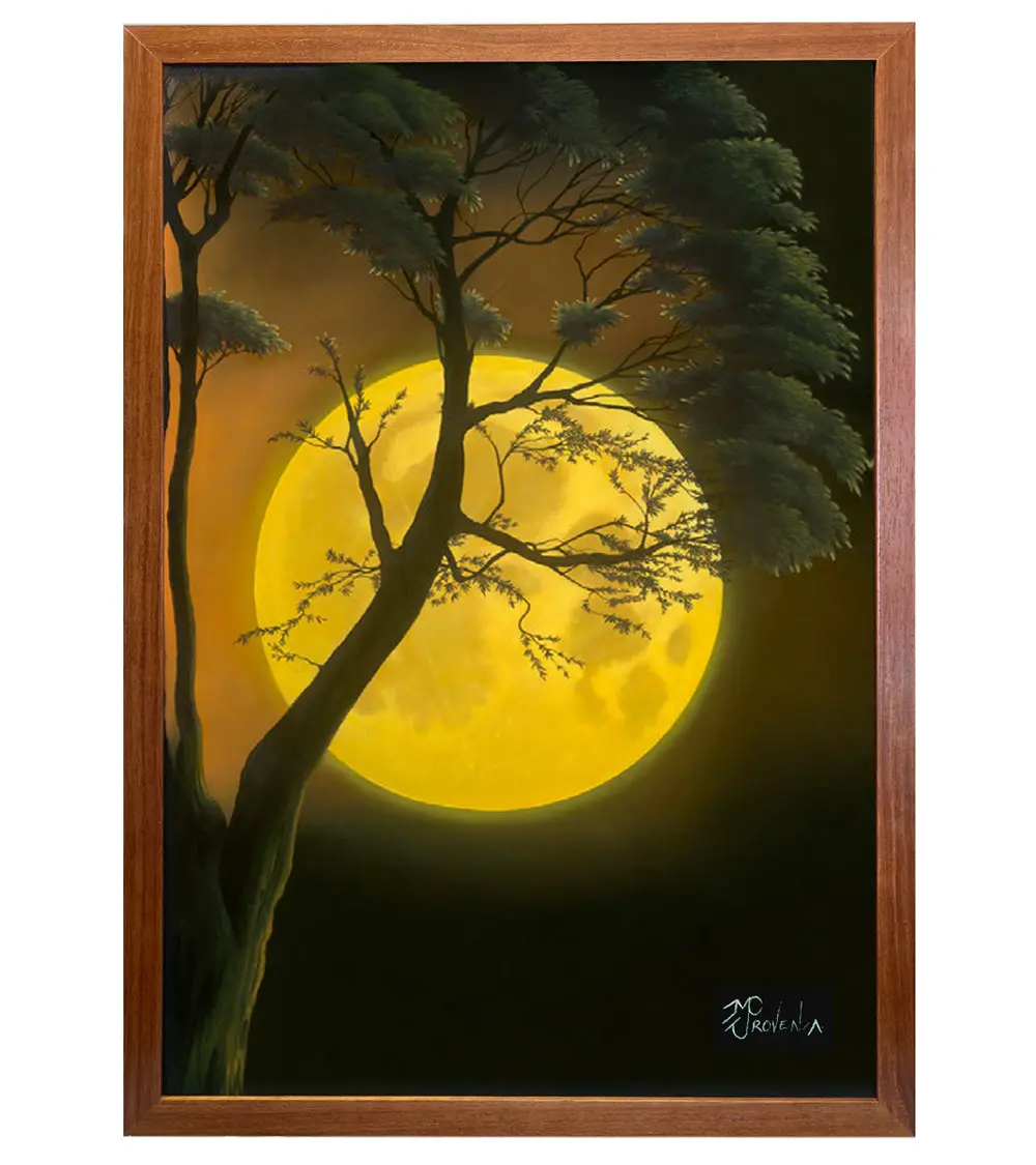 Original Painting: Amber Moon By Michael Provenza 1