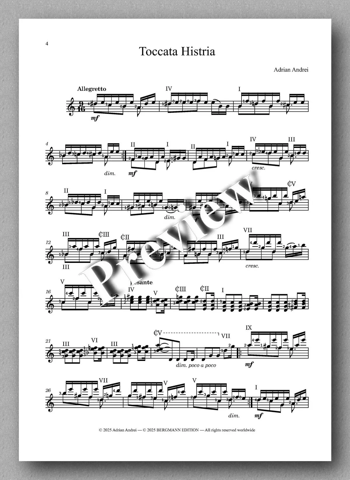 Andrei, Toccata Histria 2