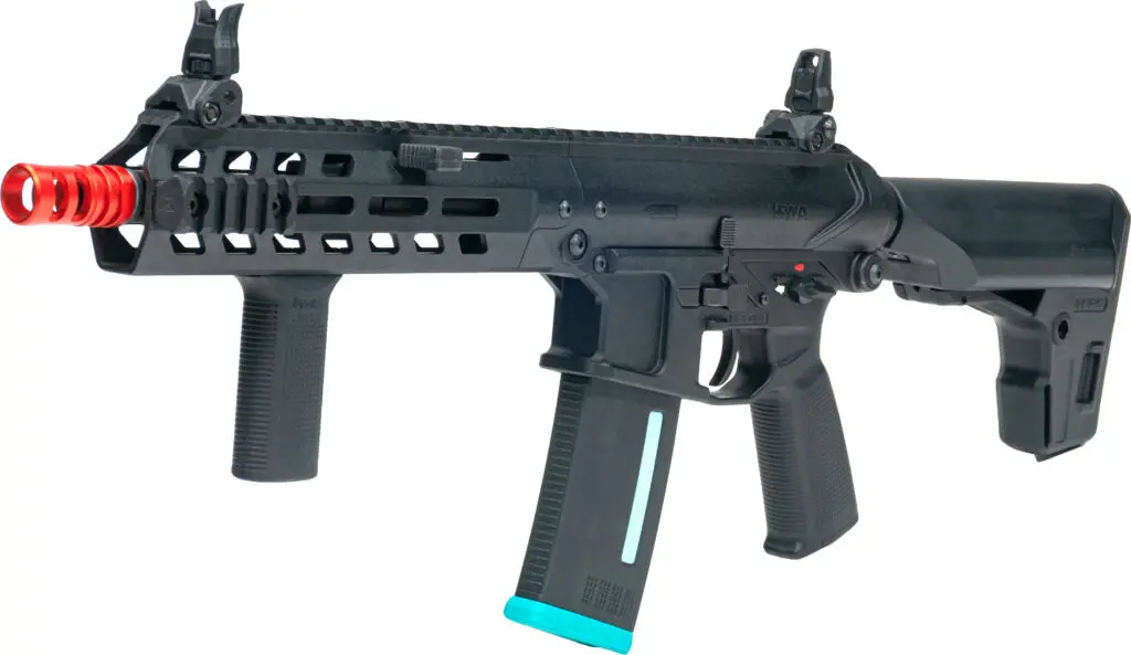 Kwa Original Eve -9 W/ Adjustable Fps Aeg 2.5+ Gearbox Airsoft Aeg Rifle Black 1