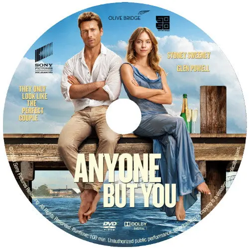 Anyone But You Dvd Movie 2023 Sydney Sweeney & Glen Powell 1