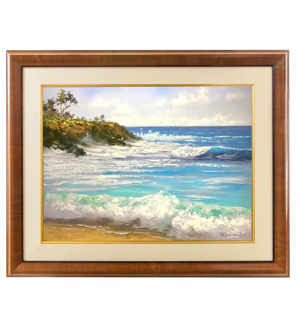 Original Painting: Arrival Of The Springtime Surf By George Eguchi 1