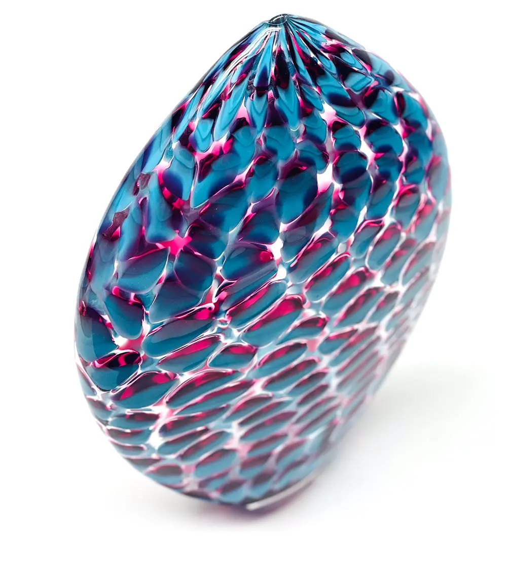 Glass Sculpture "Azure Parrot" By Jonathan Swan 2