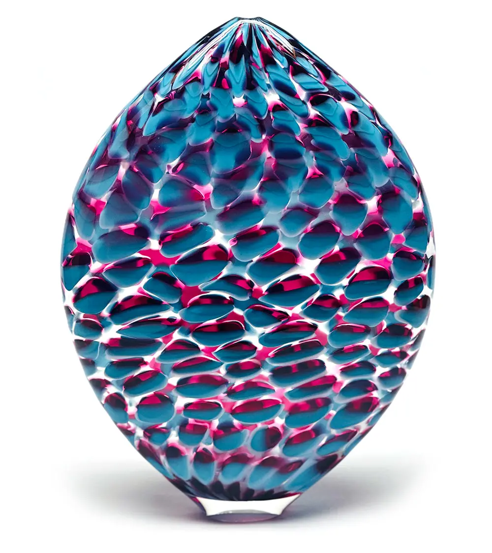 Glass Sculpture "Azure Parrot" By Jonathan Swan 1