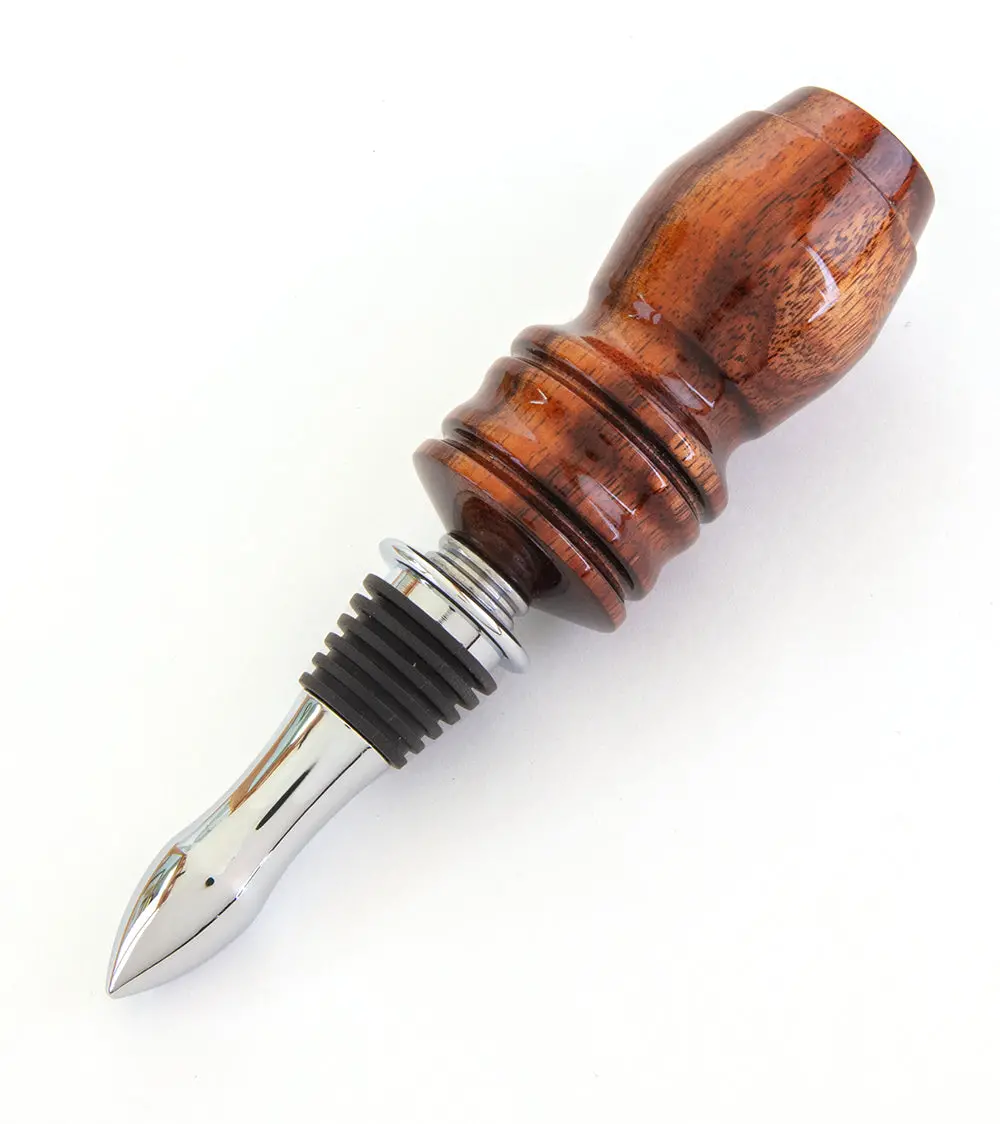 Koa Wine Stopper & Cork Screw By Dale Dennison (A) 1