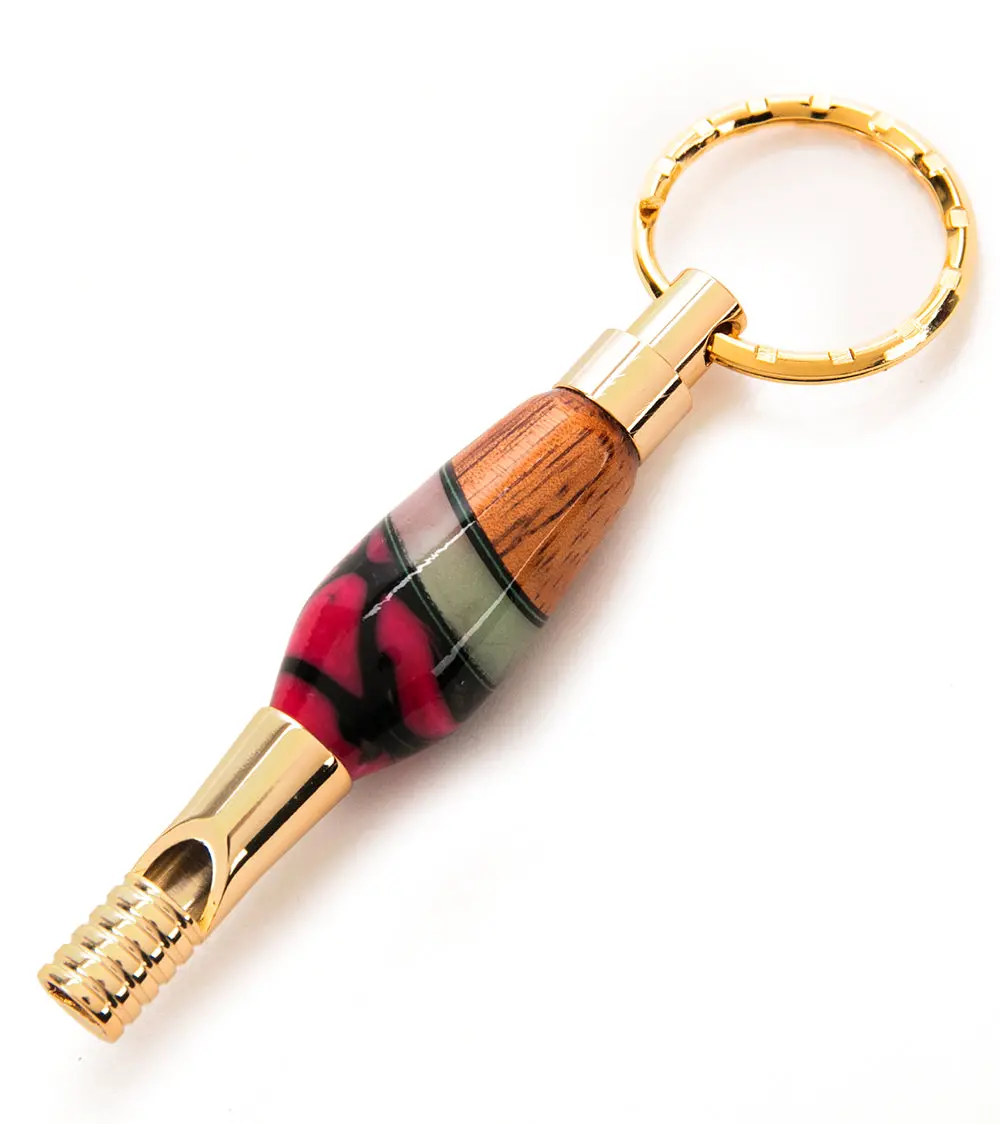 Koa Whistle Key Ring (Various Colors) By Dale Dennison 1