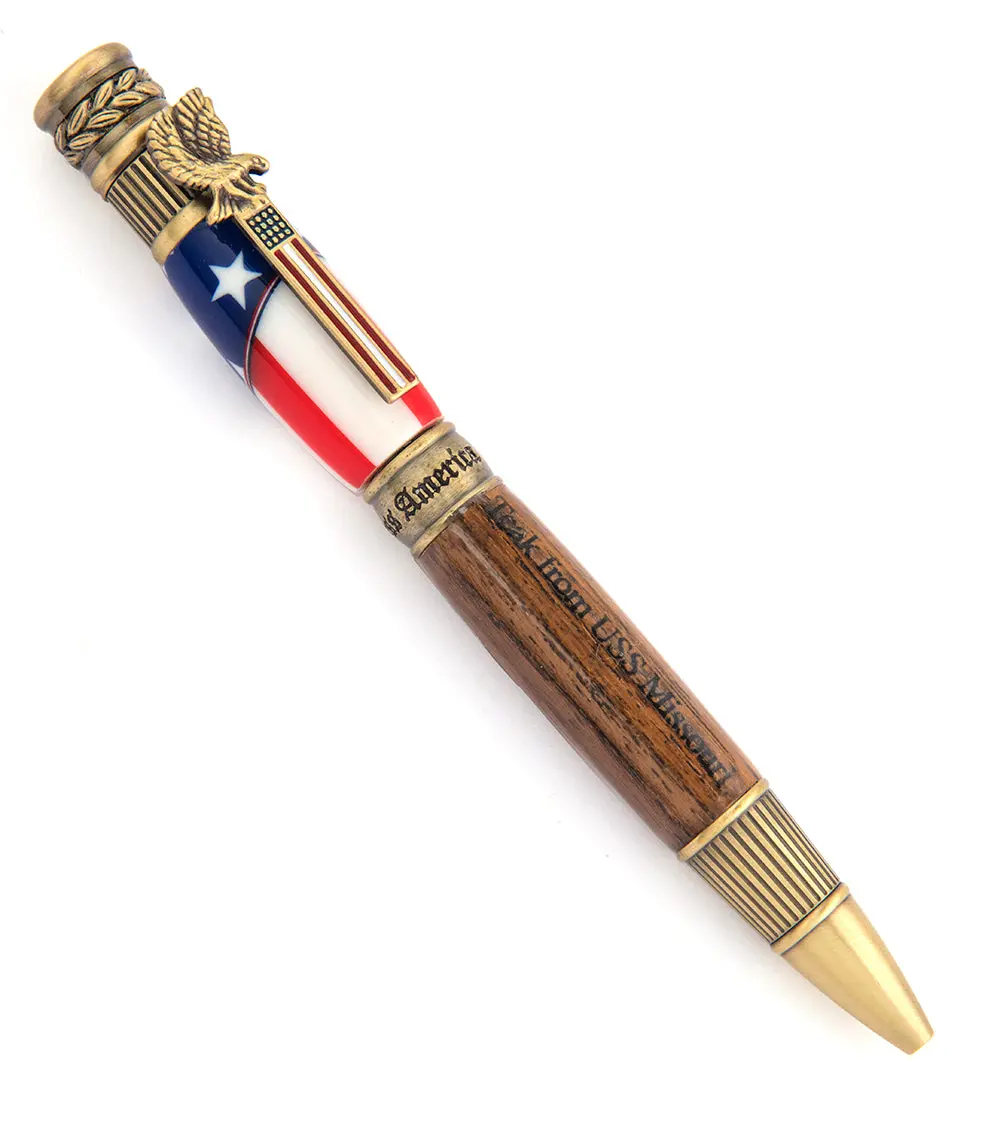 Uss Missouri Teak/Resin Pen, Patriot Antique 1