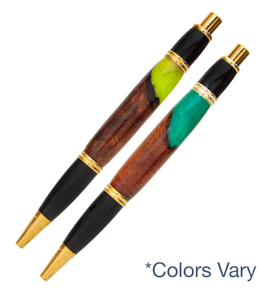 Gatsby Clicker Koa Ball Point Pen With Resin 2