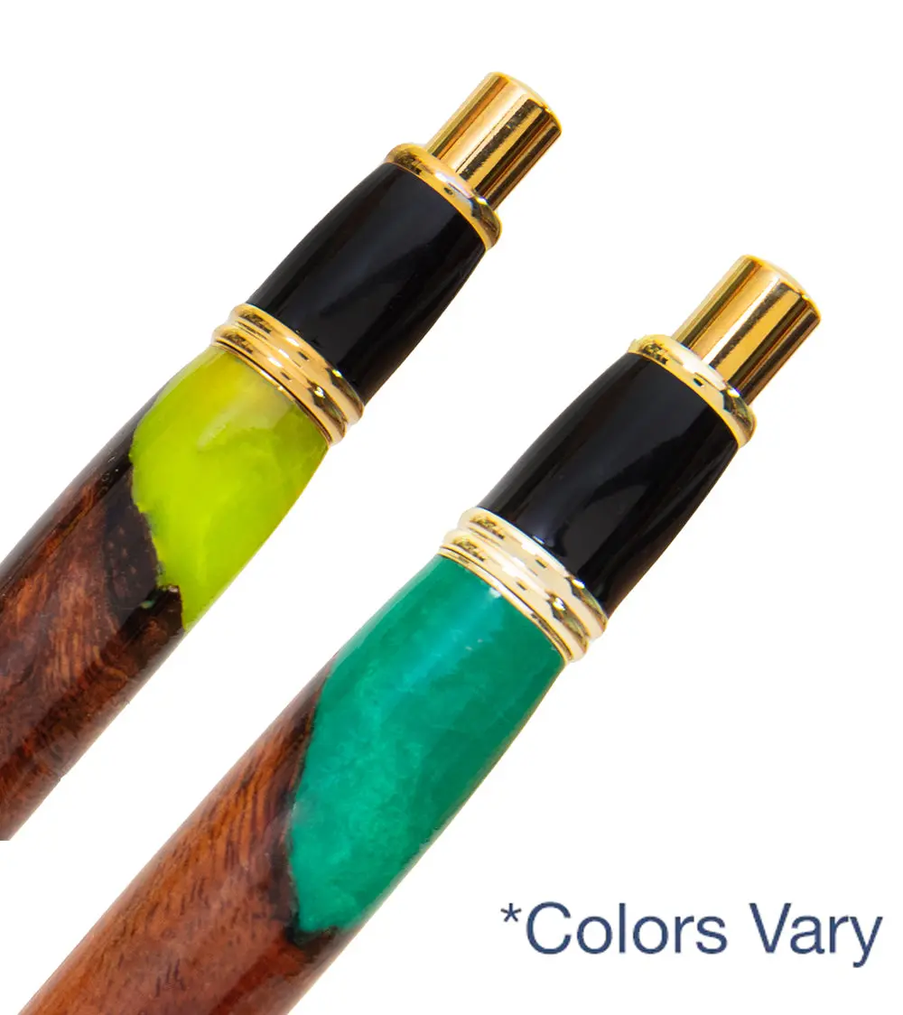 Gatsby Clicker Koa Ball Point Pen With Resin 1