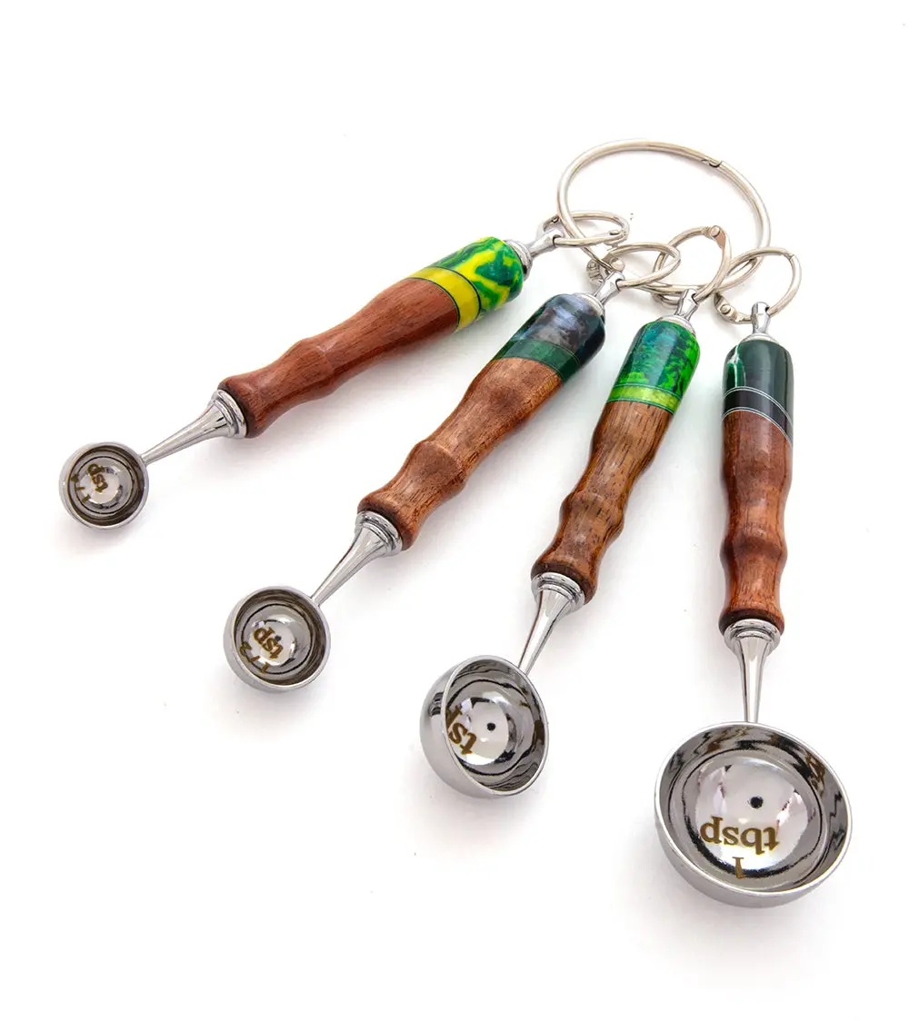 Koa Measuring Spoons/Melon Ballers - Green 1