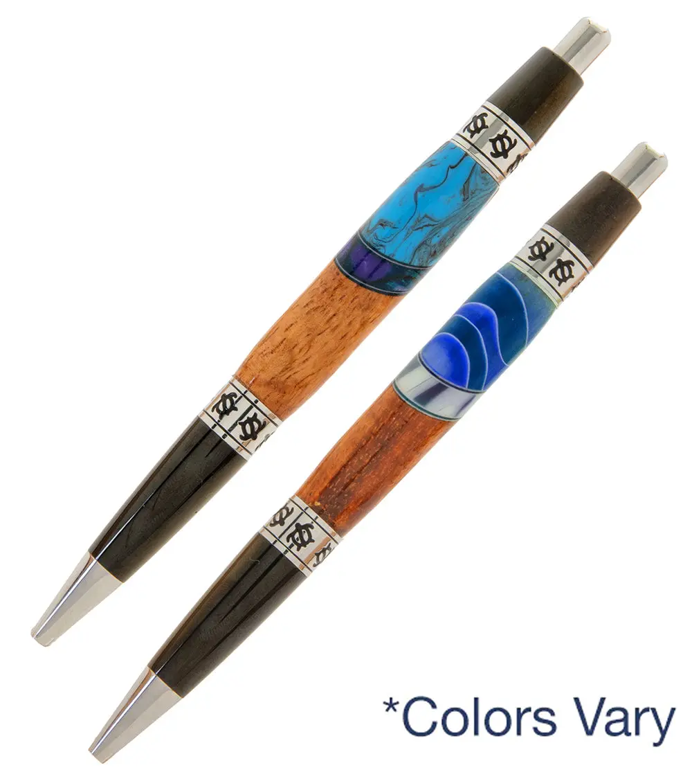 Pacifica Koa Ball Point Pen With Resin - Honu 4