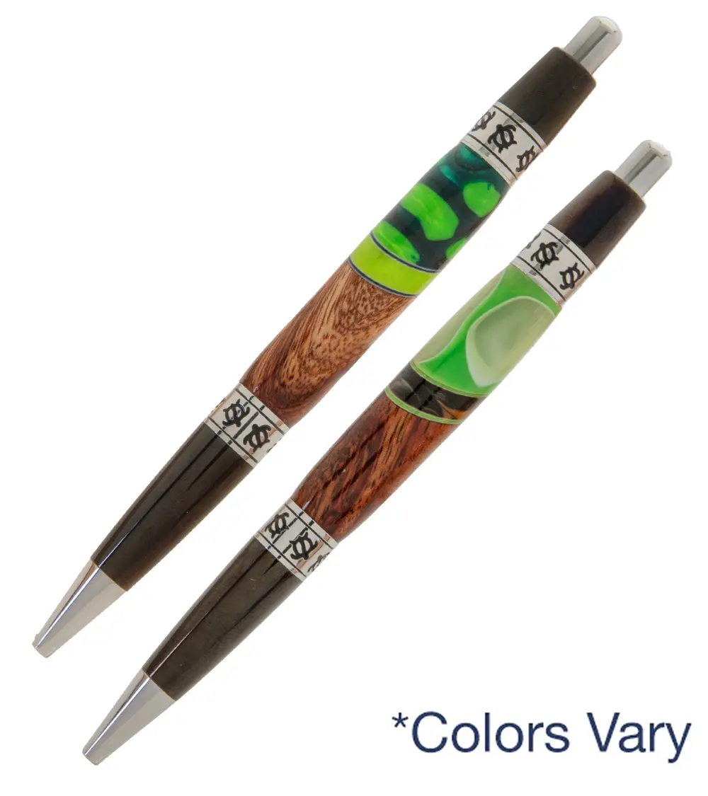 Pacifica Koa Ball Point Pen With Resin - Honu 3