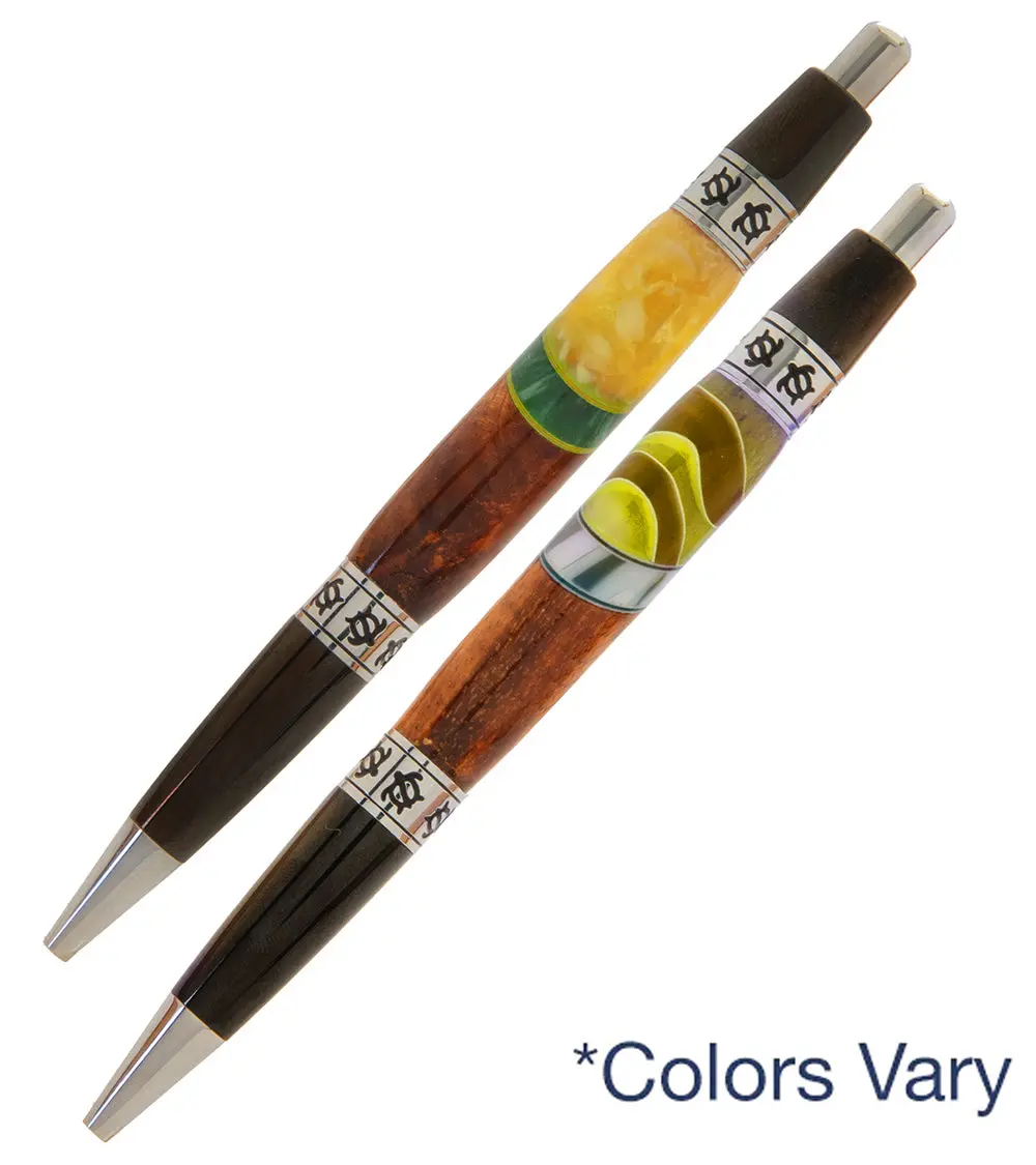 Pacifica Koa Ball Point Pen With Resin - Honu 4