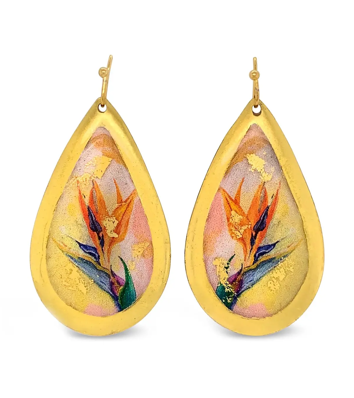 Bird Of Paradise Teardrop Earrings 2