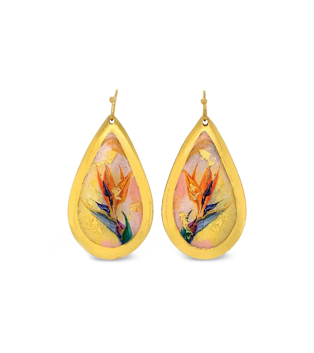 Bird Of Paradise Teardrop Earrings 1
