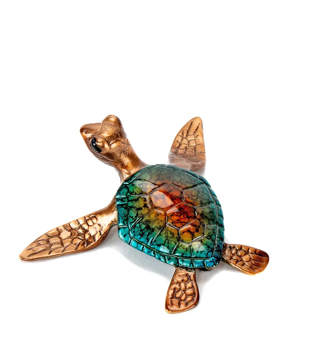 Bronze Sculpture "Slow Poke" Blue By Chris Barela 1
