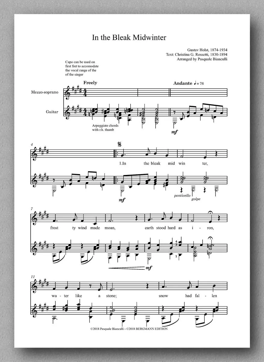 Bianculli-Holst, In The Bleak Midwinter 2