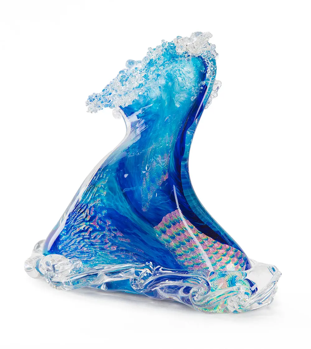 Glass Sculpture "Crashing Wave" (Large) By Ben Silver 1