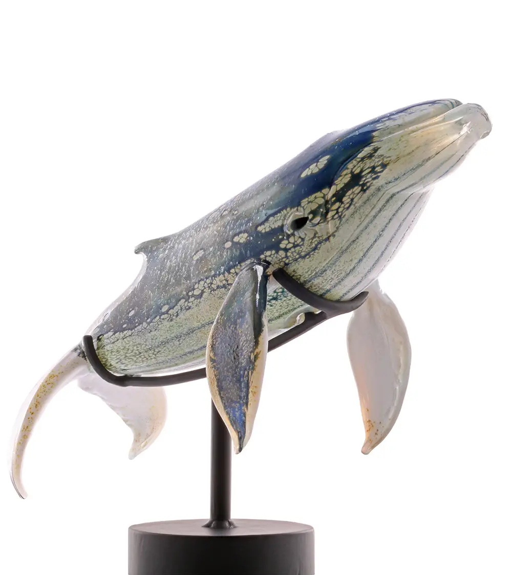 Glass Sculpture "Whale" By Ben Silver 2