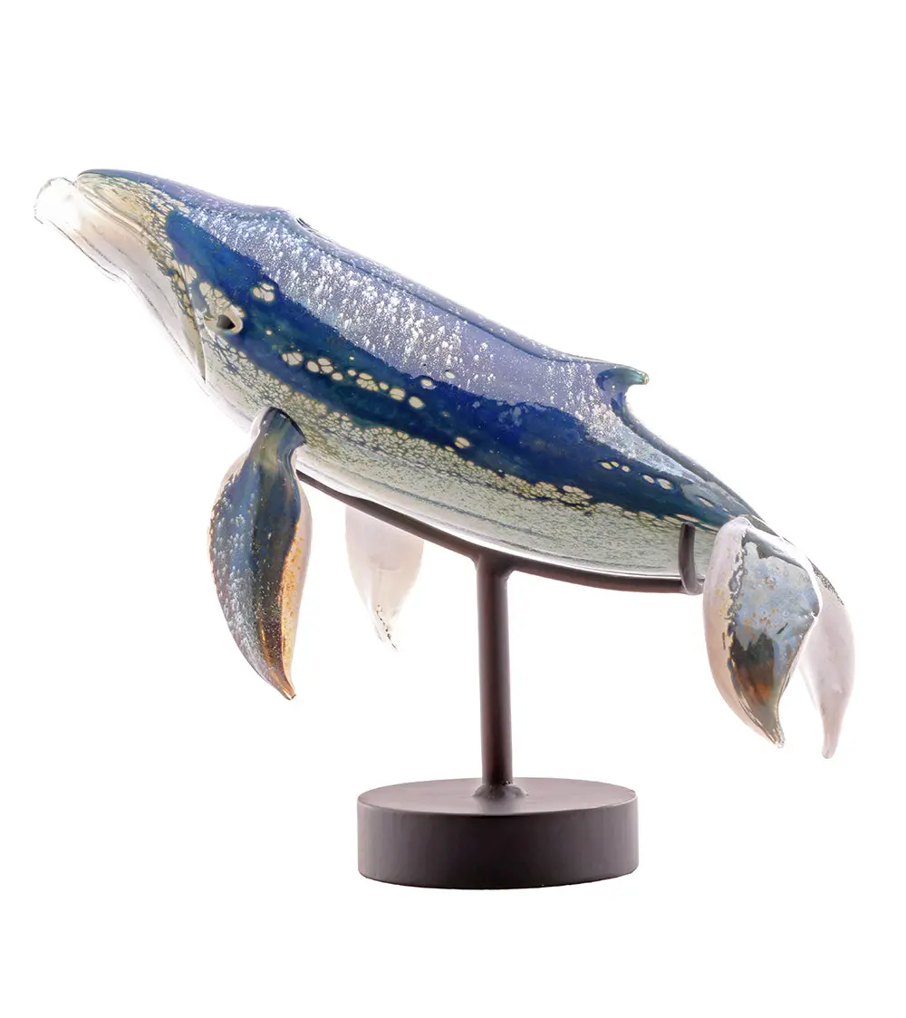 Glass Sculpture "Whale" By Ben Silver 1