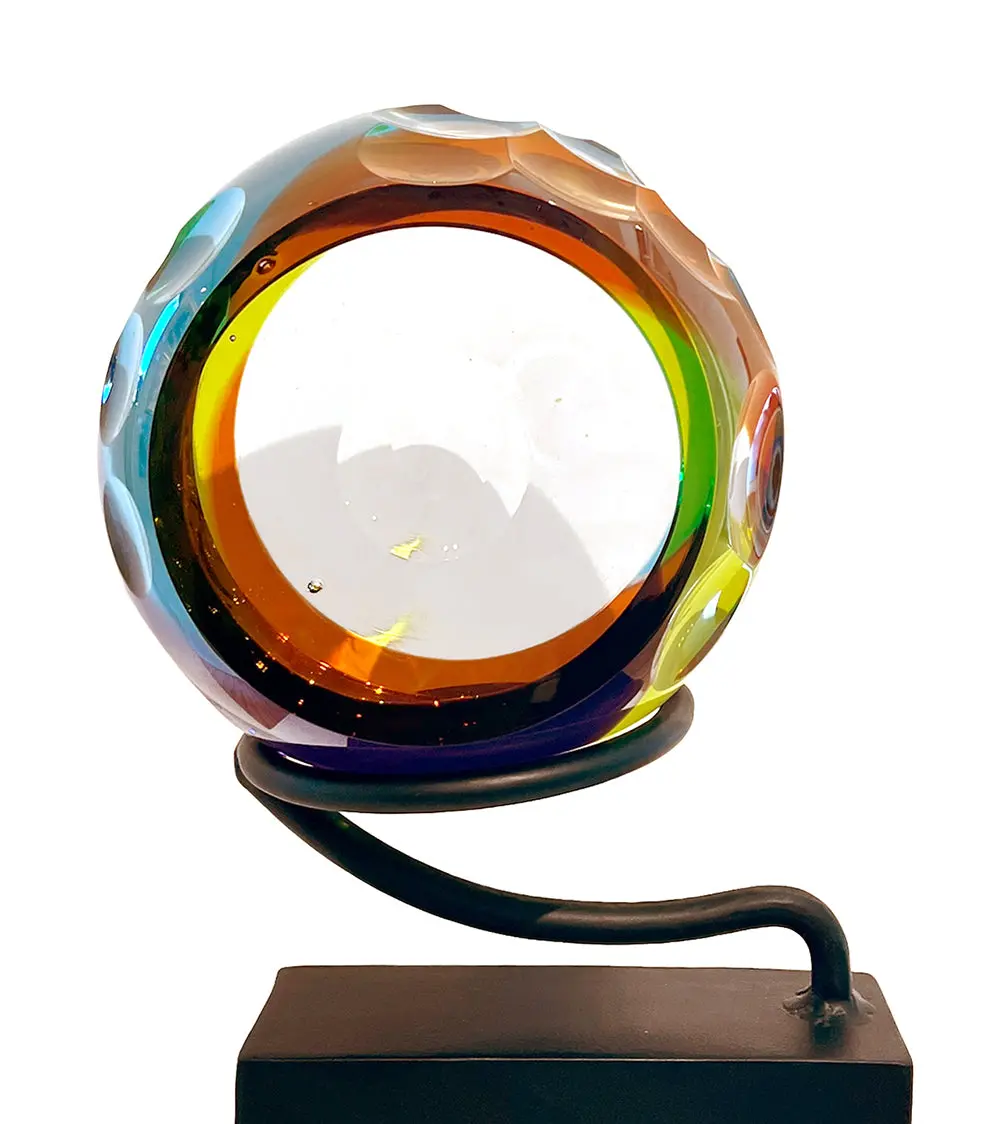 Glass Sculpture "Jewelerʻs Eye" By Ben Silver 1