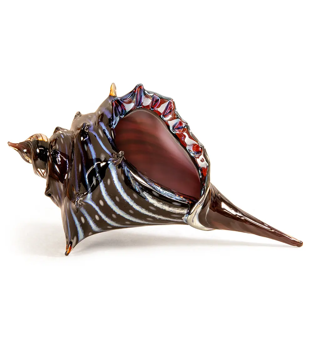 Glass Sculpture "Conch Shell Purple" By Ben Silver 1