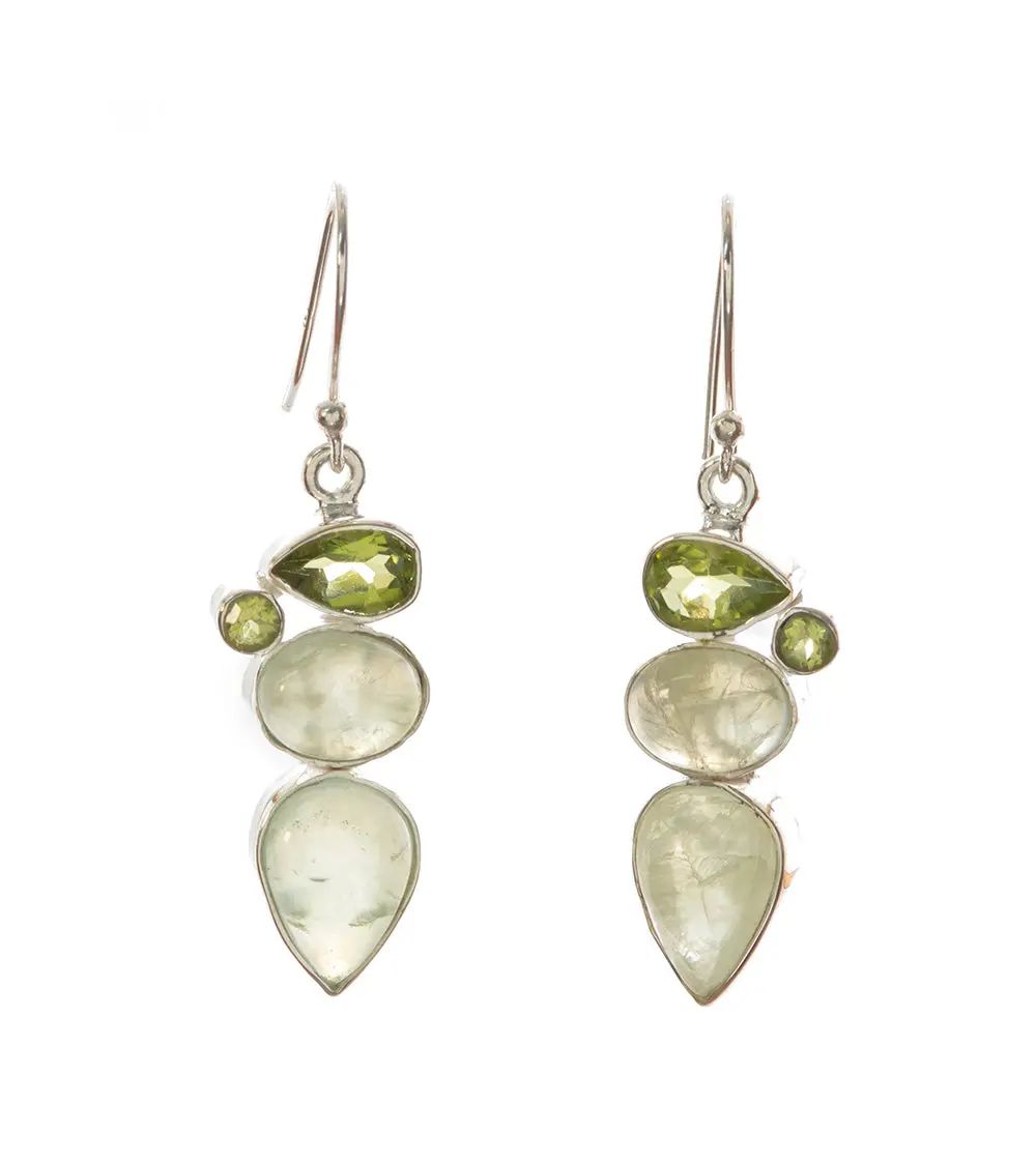 Peridot & Prehnite Earrings - Bobb36079 1