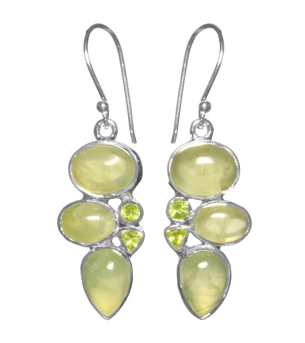 Peridot & Prehnite Earrings - Bobb36077 1
