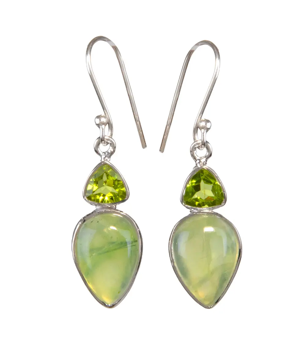 Peridot & Prehnite Earrings - Bobb36078 1