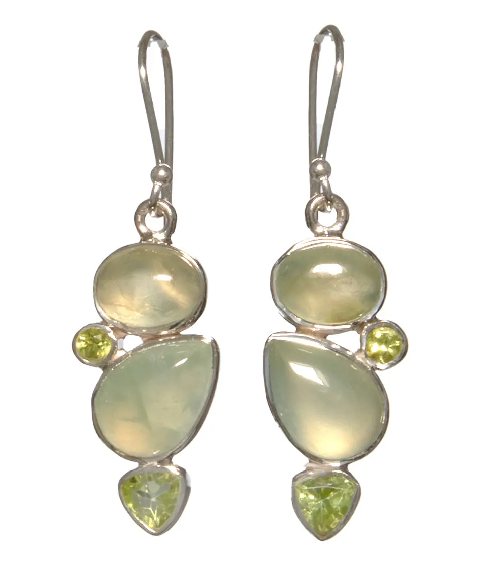 Peridot & Prehnite Earrings - Bobb36080 1