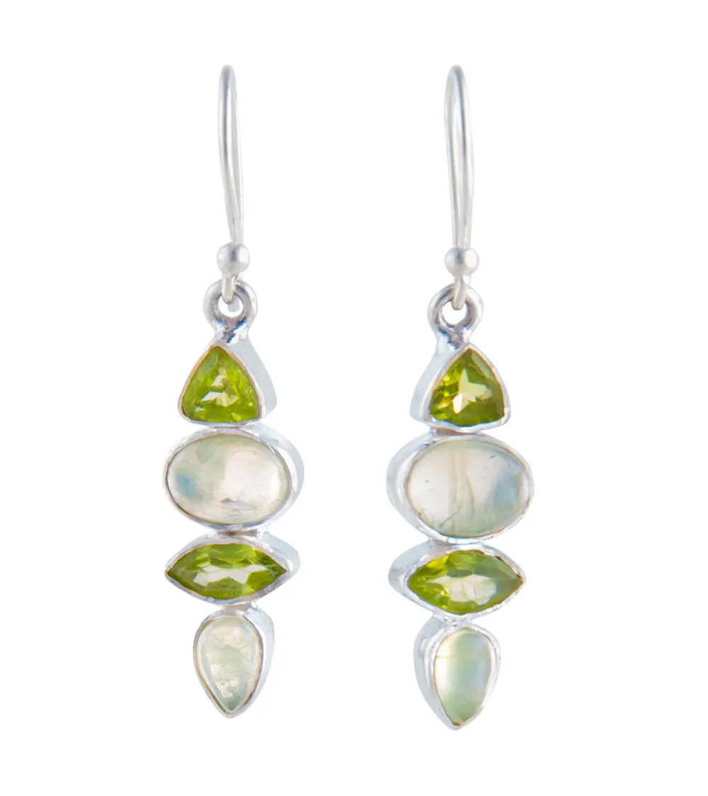 Peridot & Prehnite Earrings - Bobb36083 1