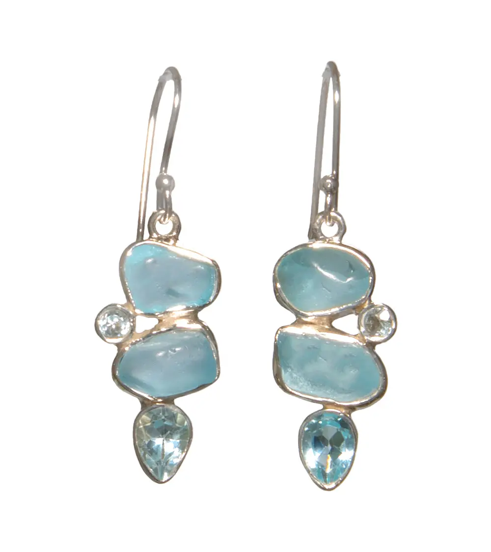 Blue Topaz Earrings - Bobb36113 1