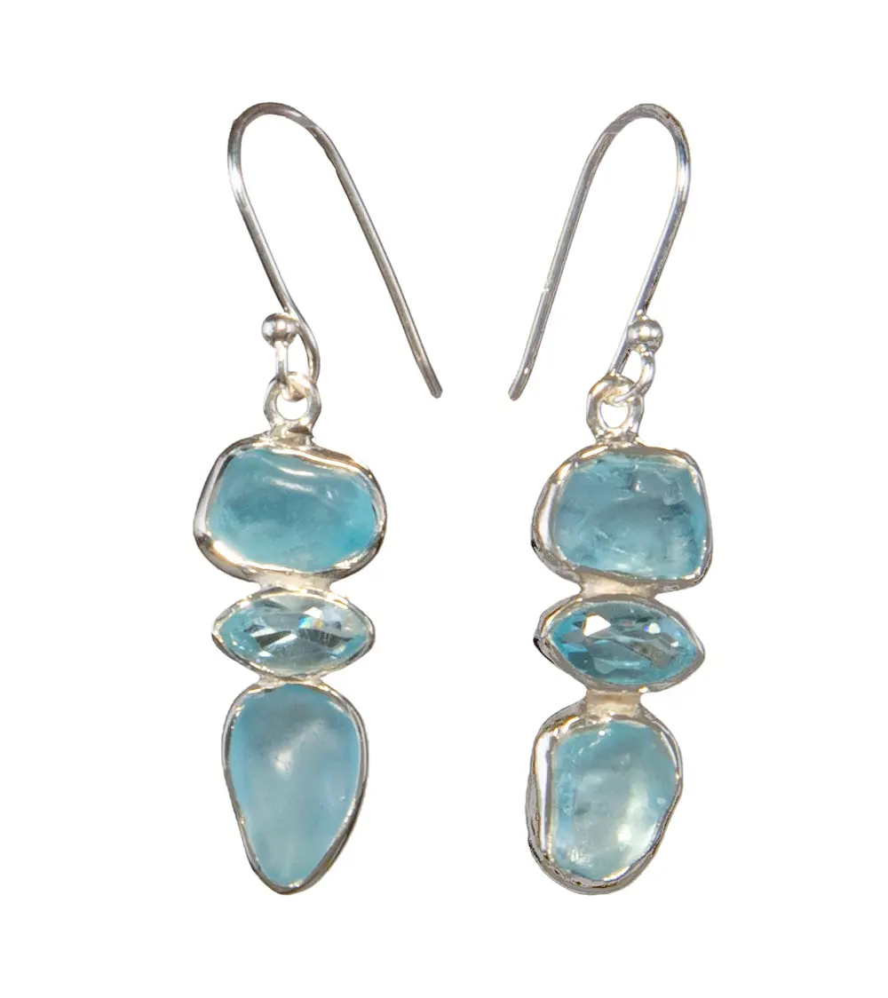 Blue Topaz Earrings - Bobb36117 1