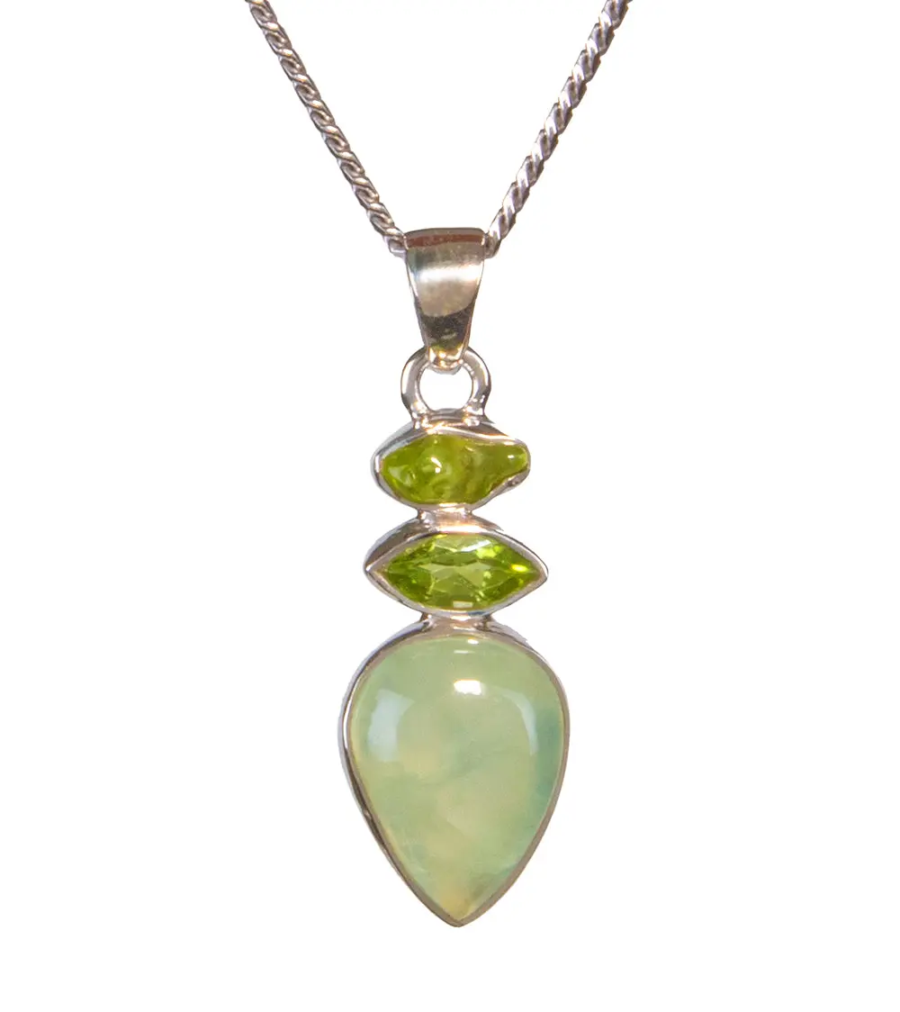 Peridot & Prehnite Pendant- Bobb37670+M&M37477 1