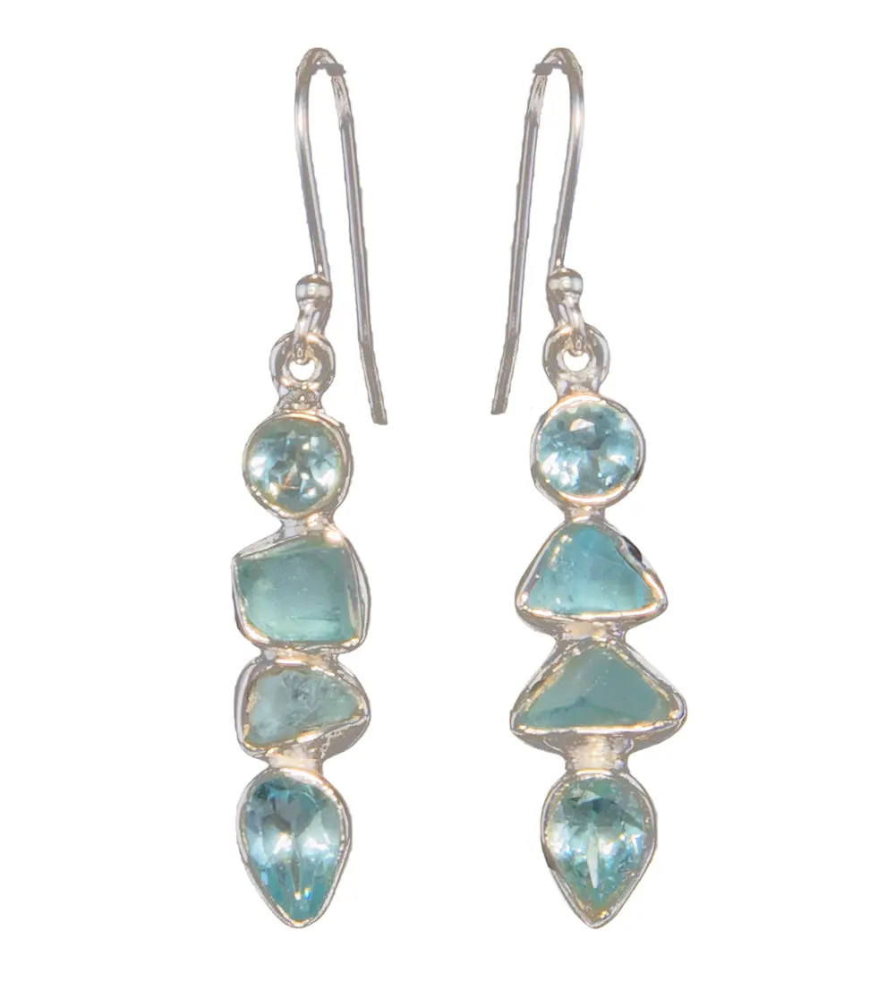 Blue Topaz Earrings - Bobb38229 1